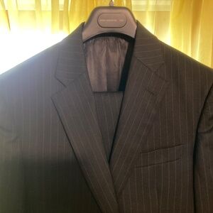 2 Piece Pin Stripe 38R suit by J Varvatos USA